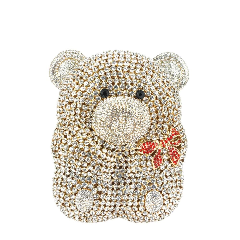 3215 Bear Evening Bags and clutches Formal Crystal Clutch Purse Party